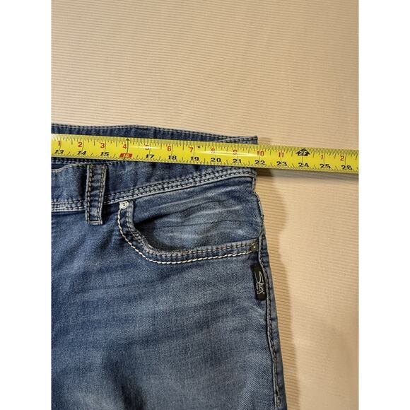 Silver Jeans Co Men’s Relaxed Fit Straight Leg Denim Jeans Blue 42x30 - Picture 10 of 10